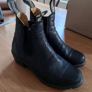 Women's Bludstone Black Leather Heeled Boots- size 8
